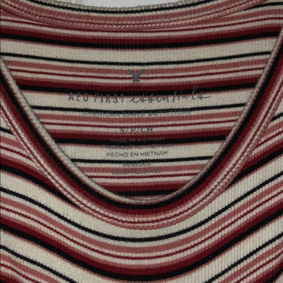 American Eagle ribbed tank top stripes size small - Picture 3 of 5